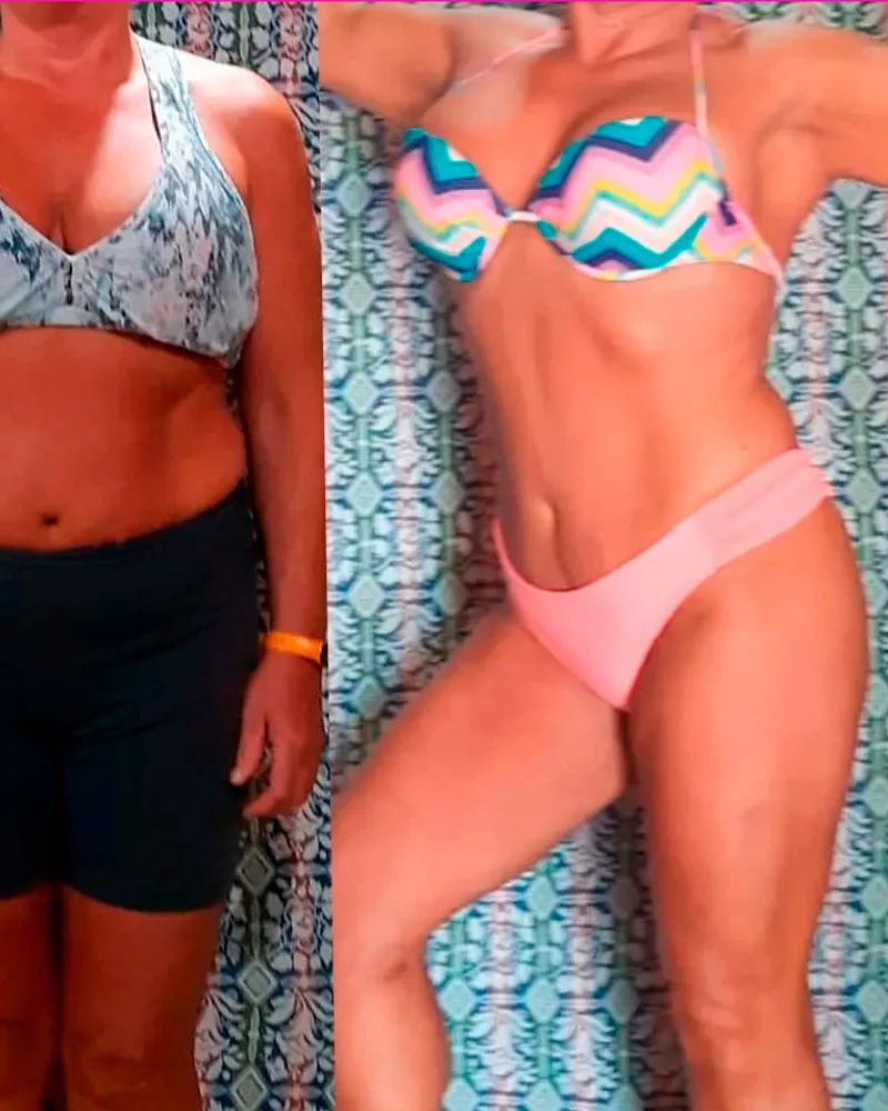 Antes e depois — Aluna do Desafio